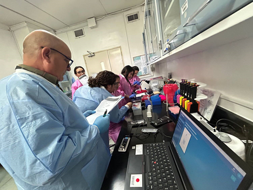 Scientists working in laboraotry